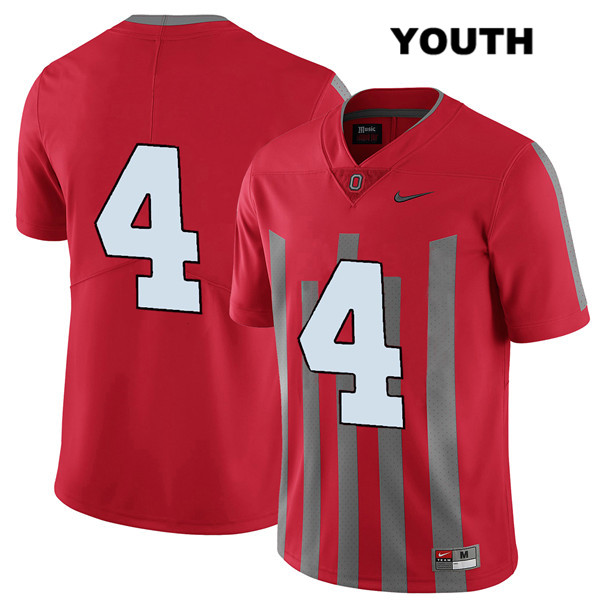 Ohio State Buckeyes Youth Jordan Fuller #4 Red Authentic Nike Elite No Name College NCAA Stitched Football Jersey PV19T00ZV